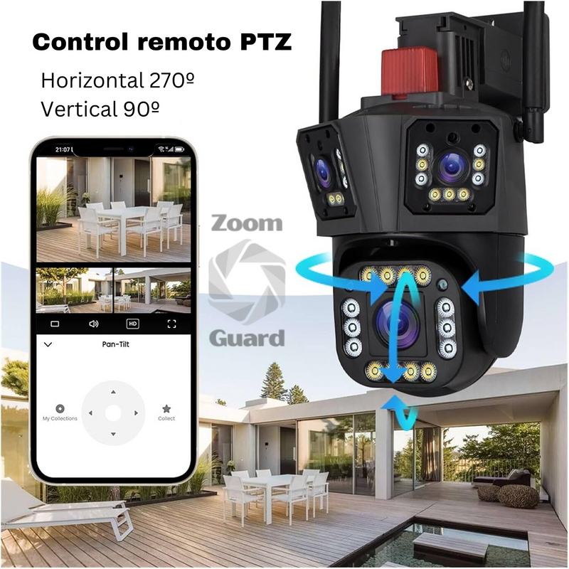 CUIDA TU SEGURIDAD, ES MUY IMPORTANTE - Zoom Guard: Cámara de Seguridad WiFi - ¡Compra 1, Llévate 2! + Memoria ilimitada
