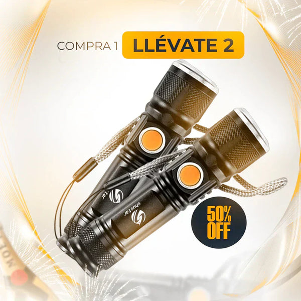 COMPRE 1 Y OBTENGA 2 - LINTERNA TÁCTICA 4 IN 1 PROFESIONAL