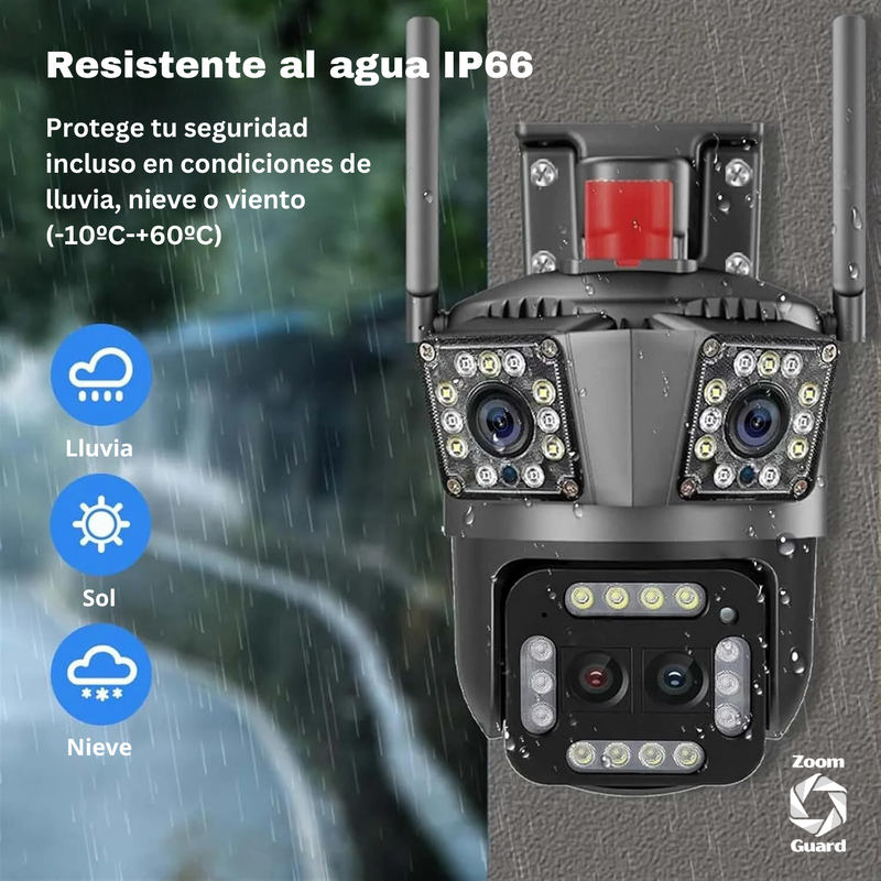 CUIDA TU SEGURIDAD, ES MUY IMPORTANTE - Zoom Guard: Cámara de Seguridad WiFi - ¡Compra 1, Llévate 2! + Memoria ilimitada