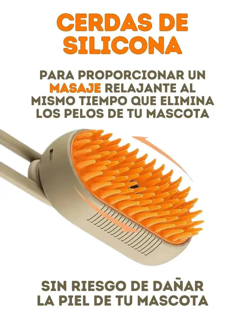 10 ÚLTIMAS UNIDADES ESTA SEMANA🐈Cepillo de Vapor 3 en 1 para Mascotas🐕