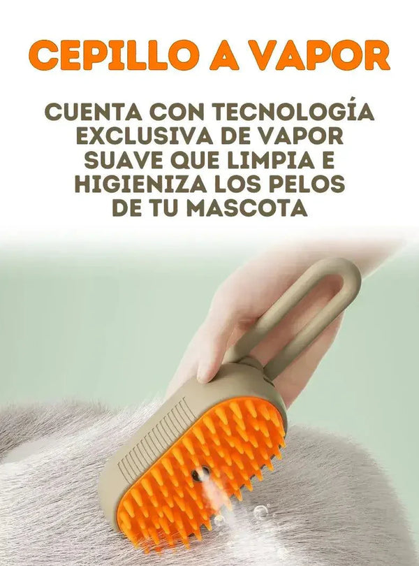 10 ÚLTIMAS UNIDADES ESTA SEMANA🐈Cepillo de Vapor 3 en 1 para Mascotas🐕