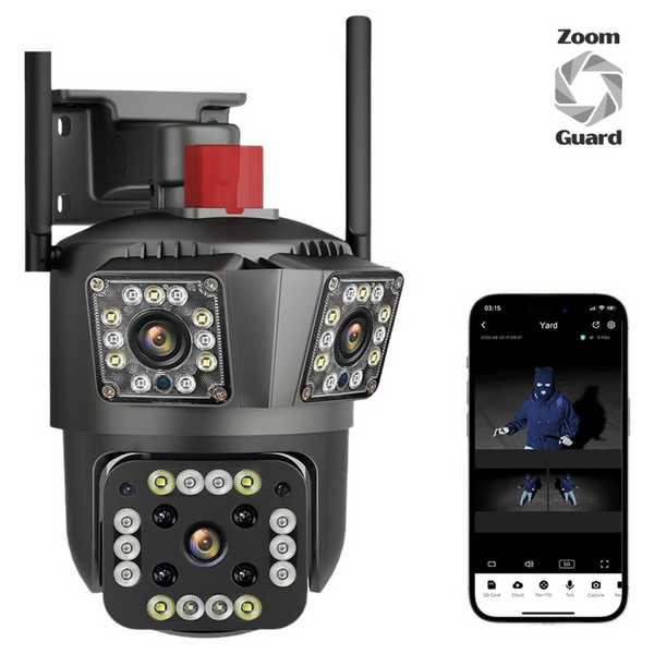 CUIDA TU SEGURIDAD, ES MUY IMPORTANTE - Zoom Guard: Cámara de Seguridad WiFi - ¡Compra 1, Llévate 2! + Memoria ilimitada