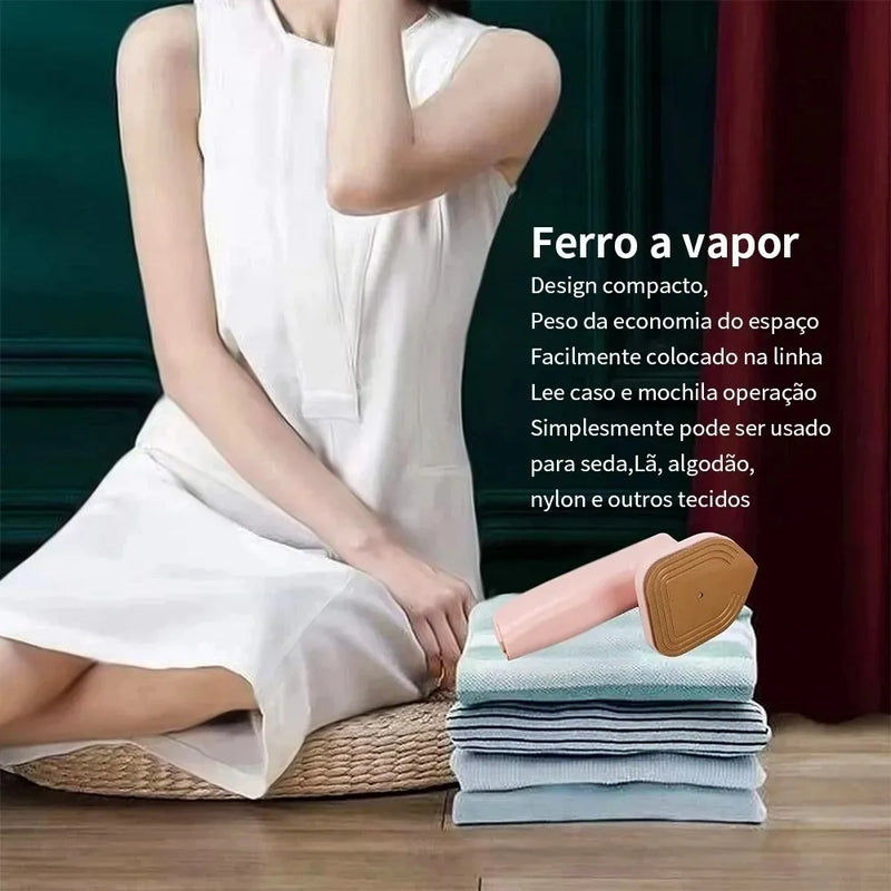 VE DE VIAJA, CUIDA TU ROPA MÁS FÁCIL - Mini Ferro De Passar Roupas A Vapor Para Viagem | Elétrico Portátil Pequeno/Casa - Bivolt